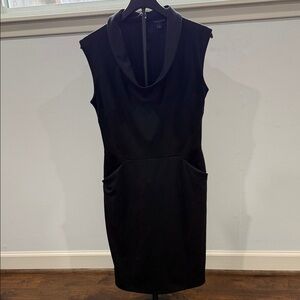 Banana Republic Black Cowl Neck Mini Dress